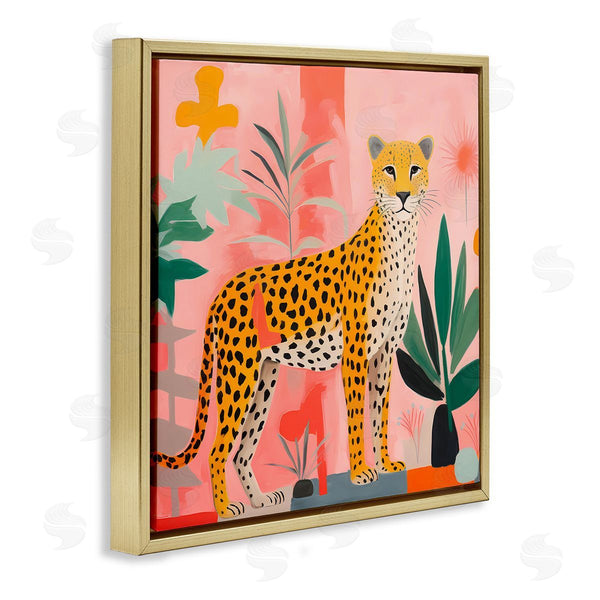 Stupell Industries Walker Noble | Standing Leopard And Plants Wall Art