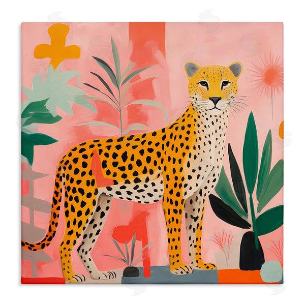 stupell industries Walker Noble | Standing Leopard and Plants Wall Art
