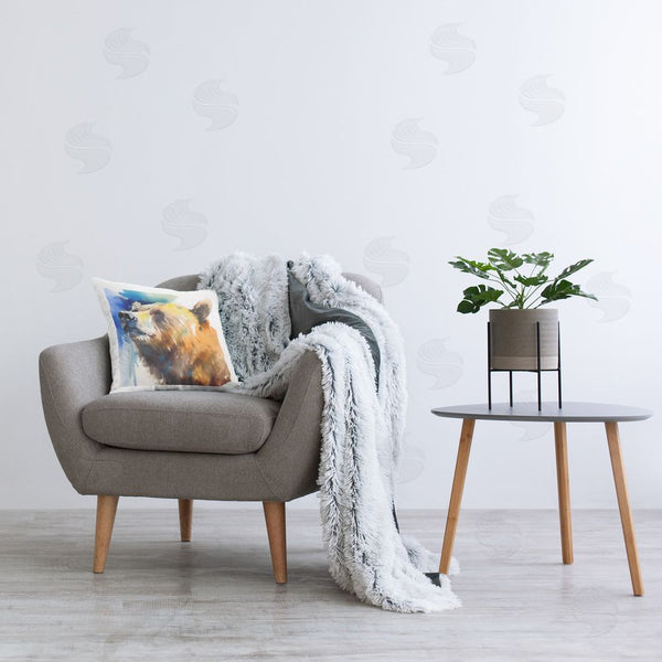 Stupell Industries Walker Noble | Stoic Bear Portrait Printed Throw Pillow