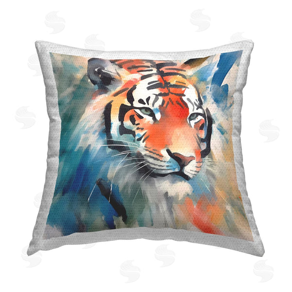 Stupell Industries Walker Noble | Subtle Brushed Tiger Printed Throw Pillow