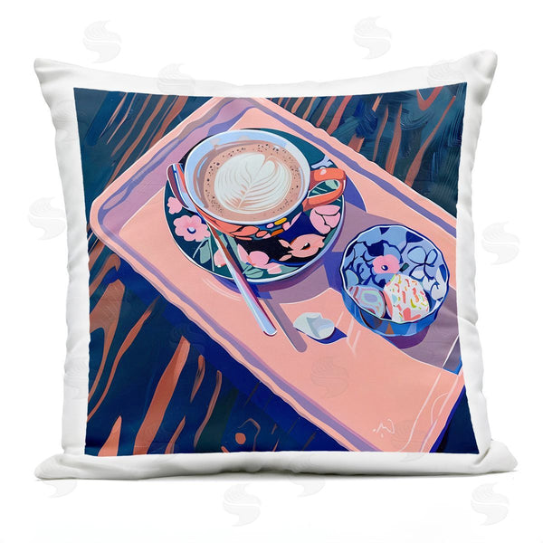 Stupell Industries Walker Noble | Vibrant Modern Latte Tray Printed Throw Pillow