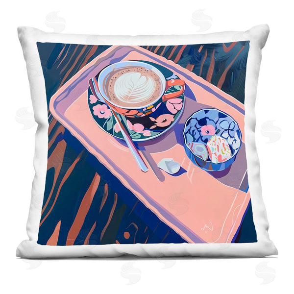 stupell industries Walker Noble | Vibrant Modern Latte Tray Printed Throw Pillow