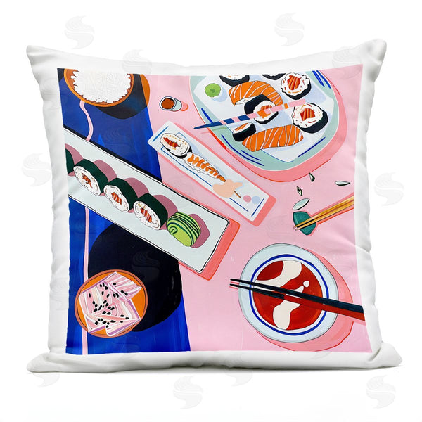 Stupell Industries Walker Noble | Vibrant Sushi Me Platter Printed Throw Pillow