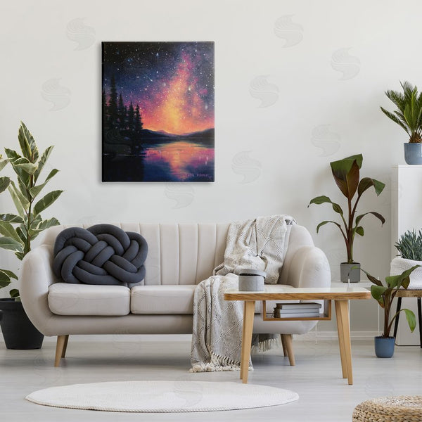 Stupell Industries Wanda Mumm | Starry Night Over Lake Wall Art