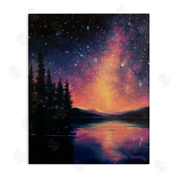 stupell industries Wanda Mumm | Starry Night Over Lake Wall Art