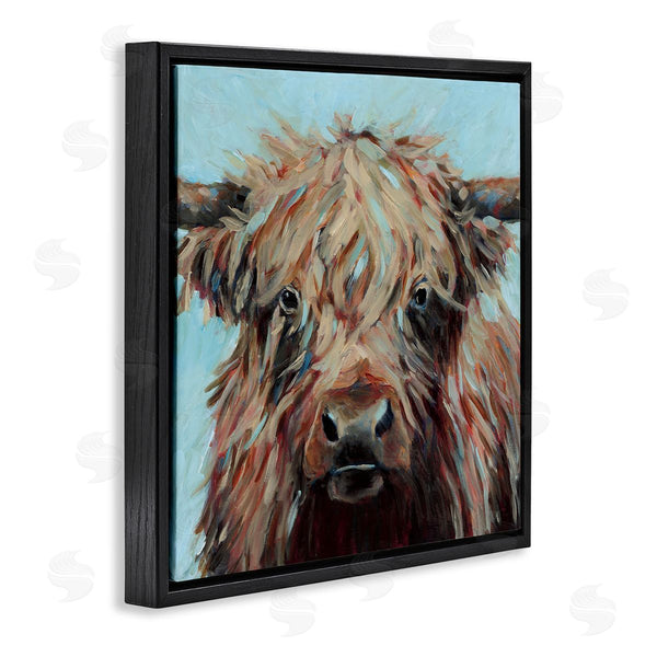 Stupell Industries Wani Pasion | Cow On Vivid Turquoise