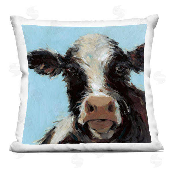 stupell industries Wani Pasion | Cow with Wispy Hair Printed Throw Pillow