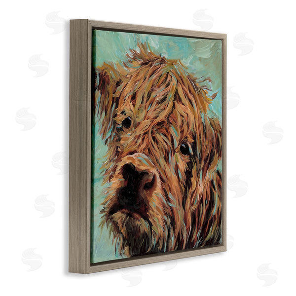 Stupell Industries Wani Pasion | Highland Cattle On Green
