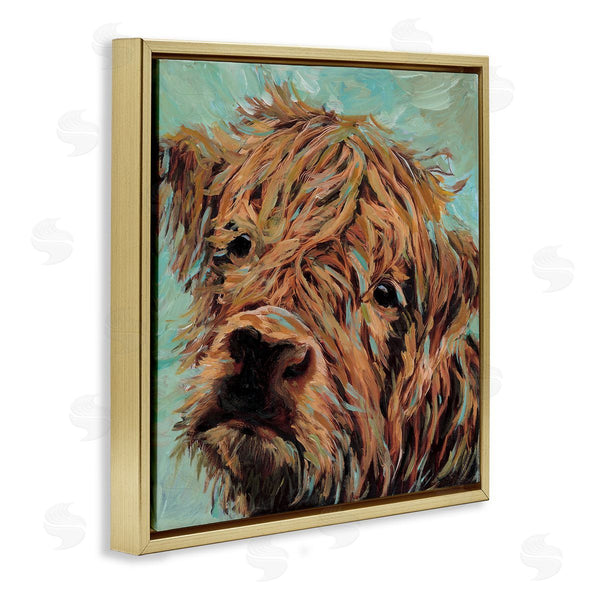 Stupell Industries Wani Pasion | Highland Cattle On Green
