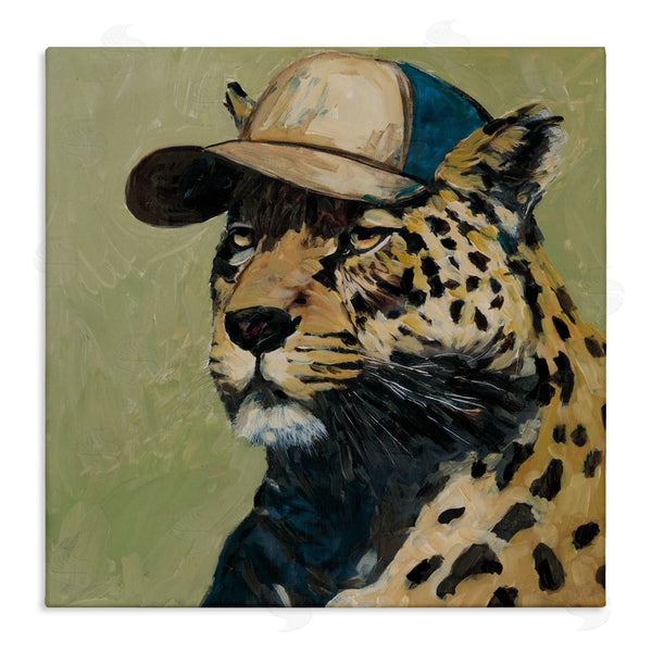 stupell industries Wani Pasion | Leopard in Baseball Cap