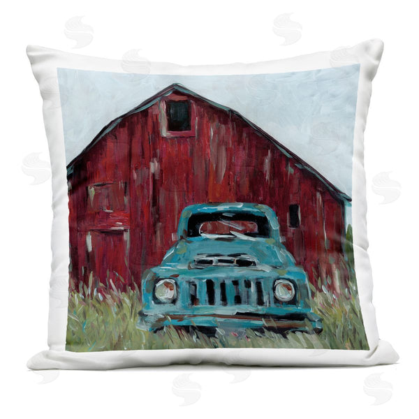 Stupell Industries Wani Pasion | Turquoise Pickup Truck Printed Throw Pillow