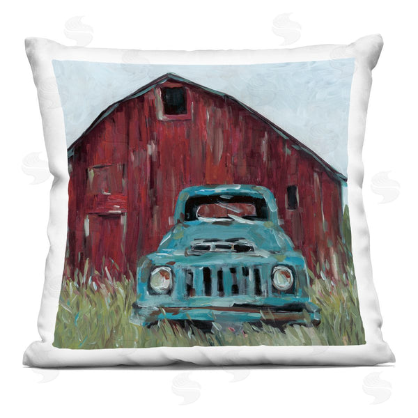 stupell industries Wani Pasion | Turquoise Pickup Truck Printed Throw Pillow