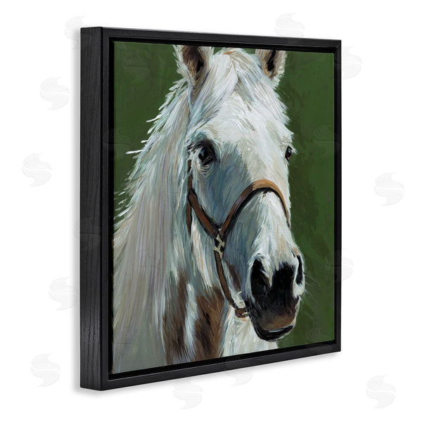 Stupell Industries Wani Pasion | White Horse On Green