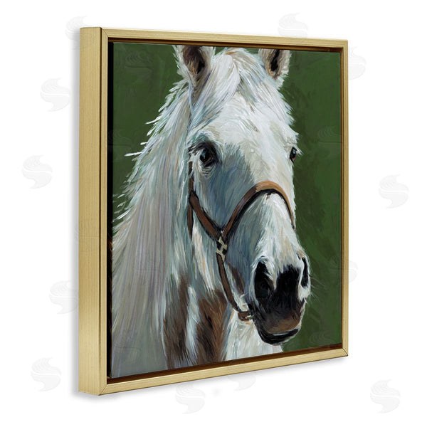 Stupell Industries Wani Pasion | White Horse On Green