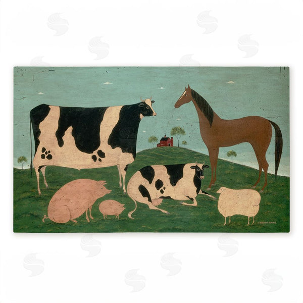 stupell industries Warren Kimble | Friend Indeed Farm Animals Non-Woven Door Mat