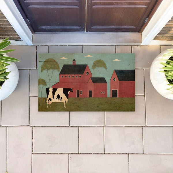 Stupell Industries Warren Kimble | Nellies Barn Cow Non-Woven Door Mat