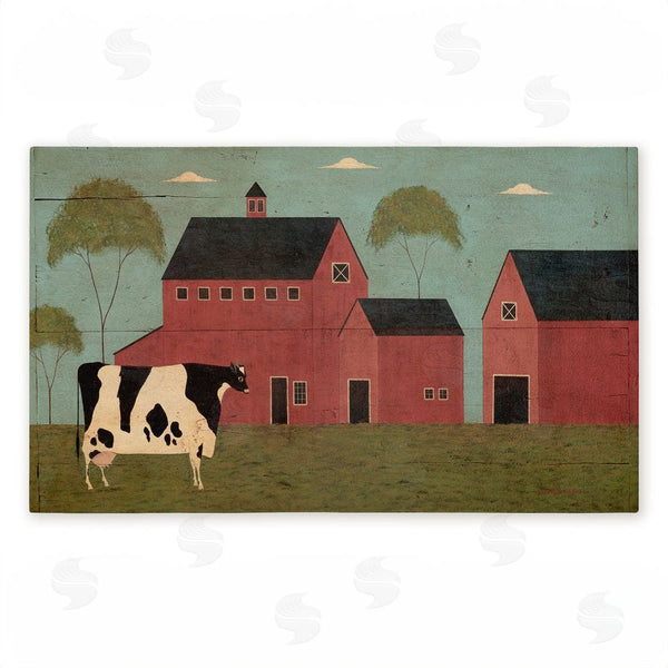 stupell industries Warren Kimble | Nellies Barn Cow Non-Woven Door Mat