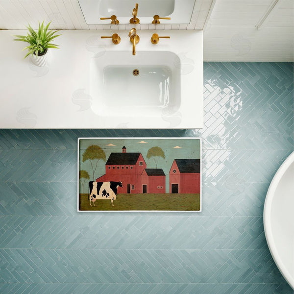 Stupell Industries Warren Kimble | Nellies Barn Cow Plush Bath Mat