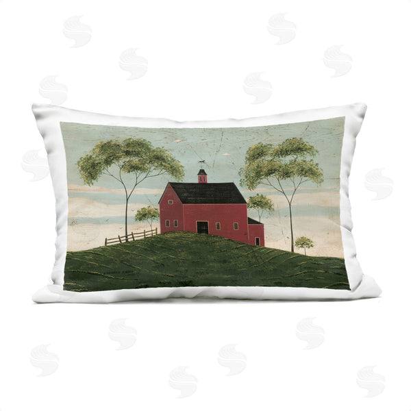 Stupell Industries Warren Kimble | Red Barn With Tree Pair Printed Throw Pillow