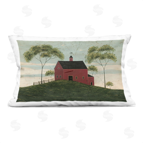 stupell industries Warren Kimble | Red Barn with Tree Pair Printed Throw Pillow