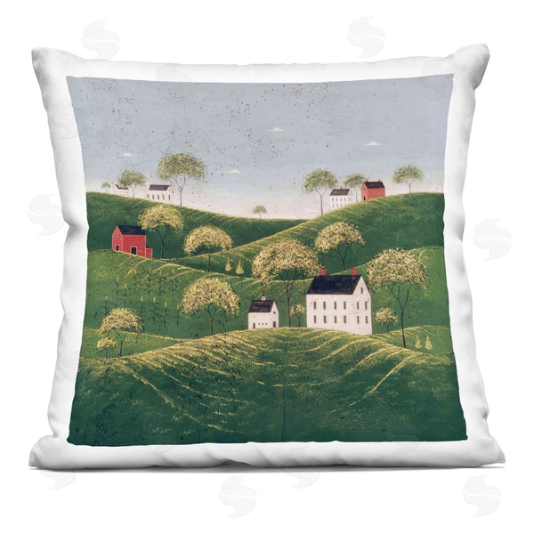 stupell industries Warren Kimble | Rolling Hills in Countryside Village Printed Throw Pillow