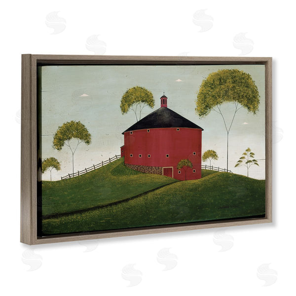 Stupell Industries Warren Kimble | Round Red Barn In Pasture