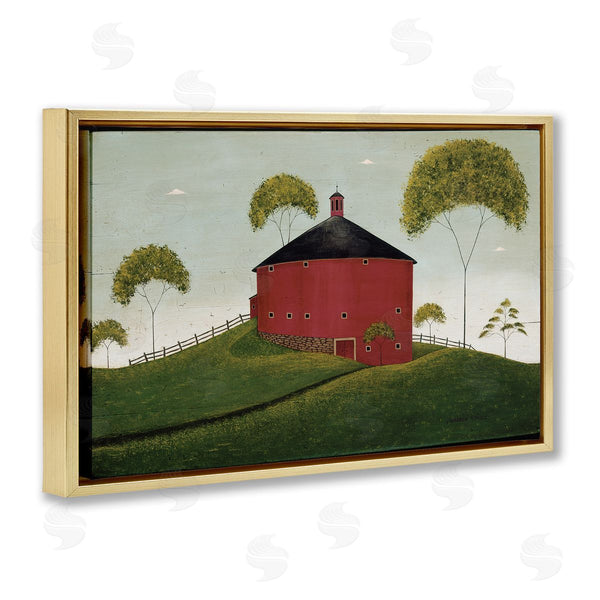 Stupell Industries Warren Kimble | Round Red Barn In Pasture