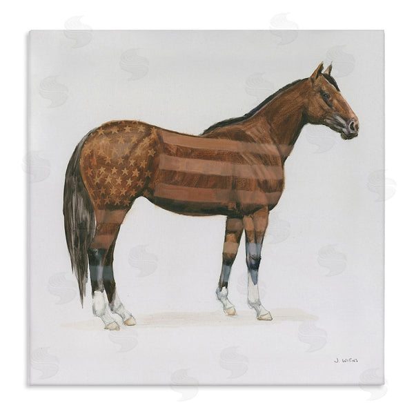 stupell industries Wellington Studio | American Flag Horse