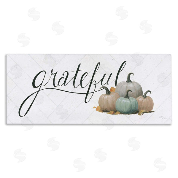 stupell industries Wellington Studio | Grateful with Pumpkins Wall Art