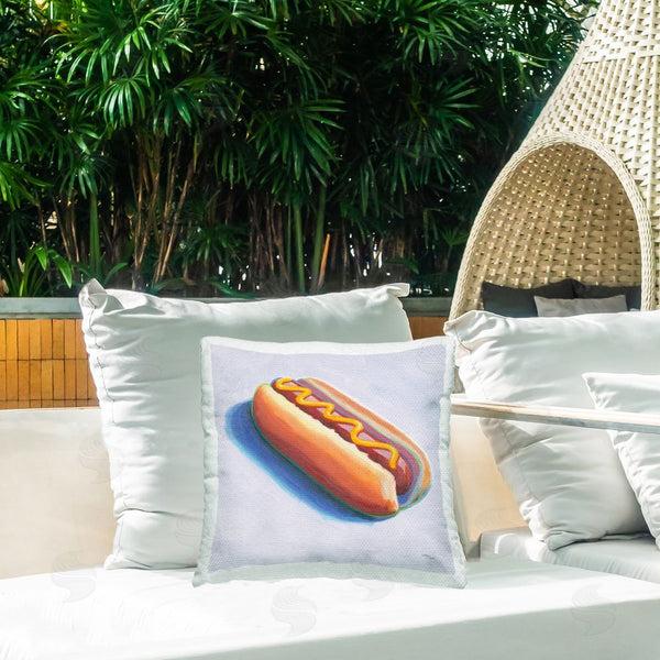Stupell Industries Wellington Studio | Hot Dog With Mustard Printed Throw Pillow
