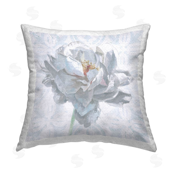 Stupell Industries Wellington Studio | White Sublime Peony Printed Throw Pillow