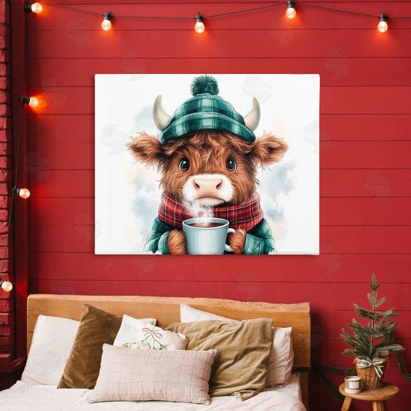 Stupell Industries Whimsical Wonders | Cozy Hot Chocolate Cow Wall Art