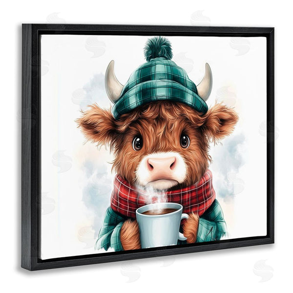 Stupell Industries Whimsical Wonders | Cozy Hot Chocolate Cow Wall Art