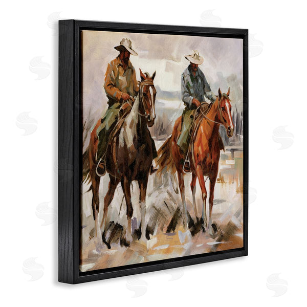 Stupell Industries White Ladder | Brush Stroke Cowboys