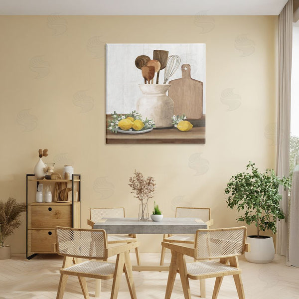 Stupell Industries White Ladder | Country Kitchen & Lemons Wall Art