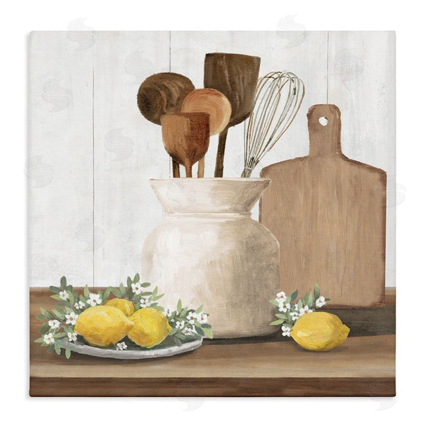 stupell industries White Ladder | Country Kitchen & Lemons Wall Art