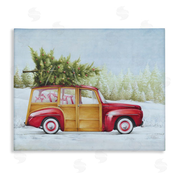 stupell industries White Ladder | Holiday Fun Filled Car