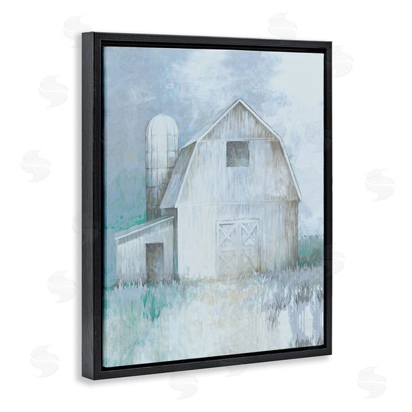 Stupell Industries White Ladder | Modern Country Barn Contemporary Pastel Brush Strokes Wall Art