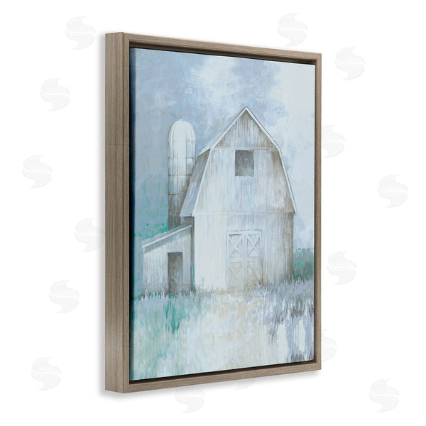 Stupell Industries White Ladder | Modern Country Barn Contemporary Pastel Brush Strokes Wall Art