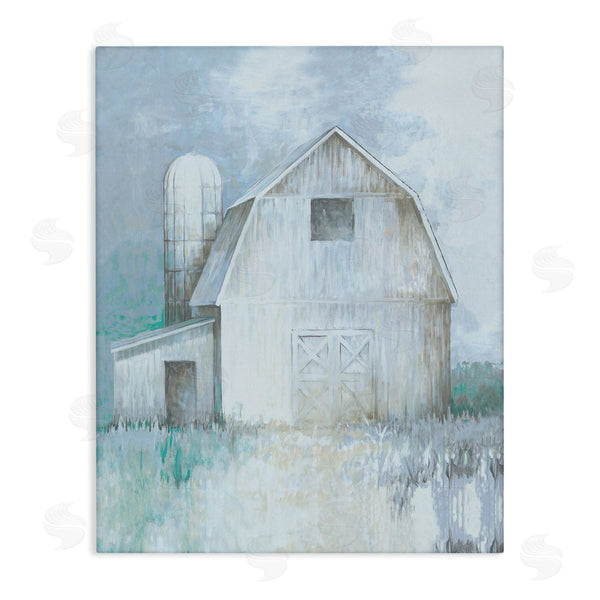 stupell industries White Ladder | Modern Country Barn Contemporary Pastel Brush Strokes Wall Art