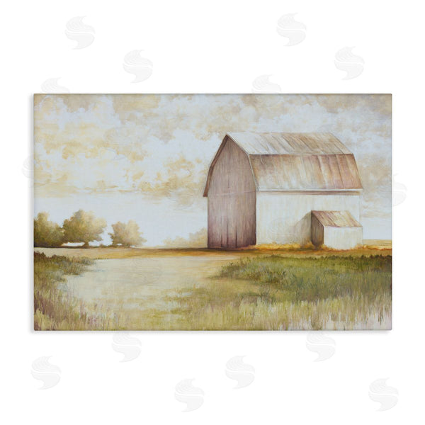 stupell industries White Ladder | Neutral Distant Barn Wall Art
