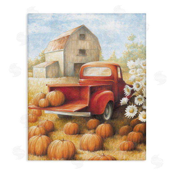 stupell industries White Ladder | Pumpkin Harvest Drop Off