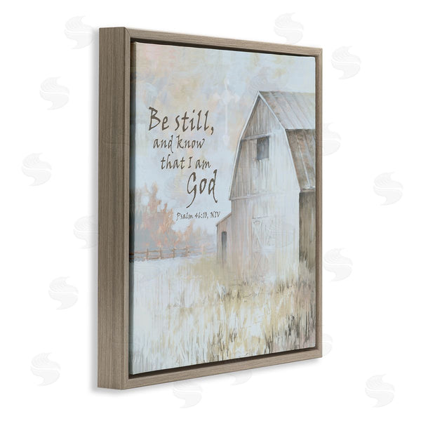 Stupell Industries White Ladder | Religious Psalm Verse Rural Country Barn Farmland Wall Art