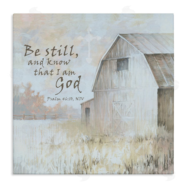 stupell industries White Ladder | Religious Psalm Verse Rural Country Barn Farmland Wall Art