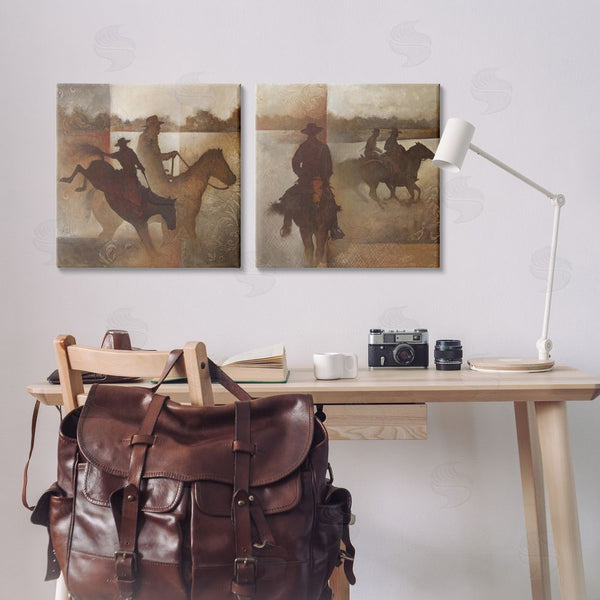 Stupell Industries White Ladder | Rodeo Cowboy Silhouette Wall Art