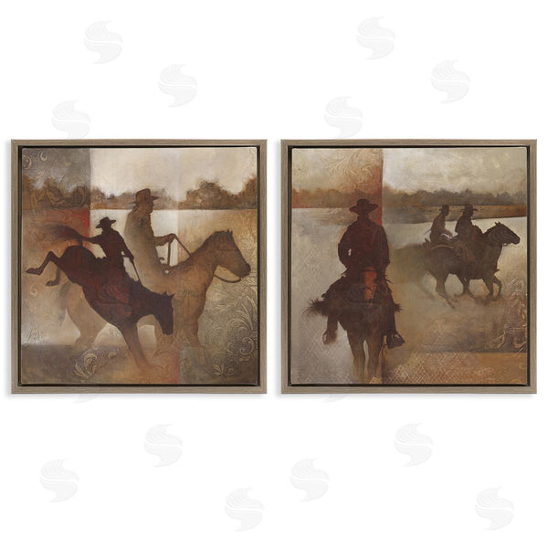 Stupell Industries White Ladder | Rodeo Cowboy Silhouette Wall Art