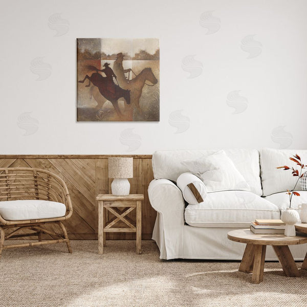 Stupell Industries White Ladder | Rustic Cowboy Silhouettes Wall Art