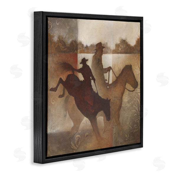 Stupell Industries White Ladder | Rustic Cowboy Silhouettes Wall Art