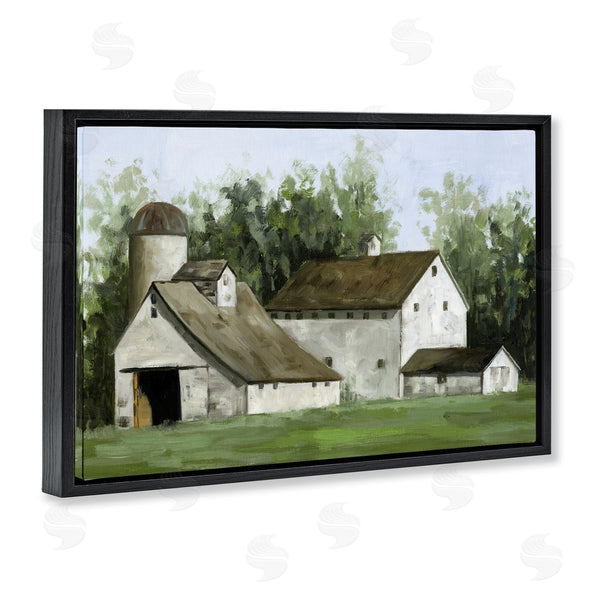 Stupell Industries White Ladder | White Barn Farmhouse Wall Art
