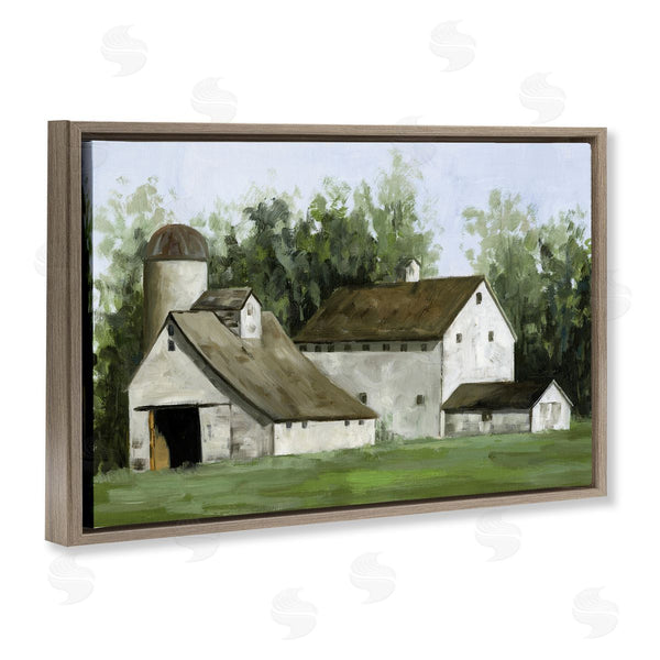 Stupell Industries White Ladder | White Barn Farmhouse Wall Art